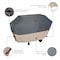 Modern Leisure Renaissance 73 in. Grill Cover, 73 in. L x 25 in. W x 44.5 in. H, Gray 3015 - alternate 2